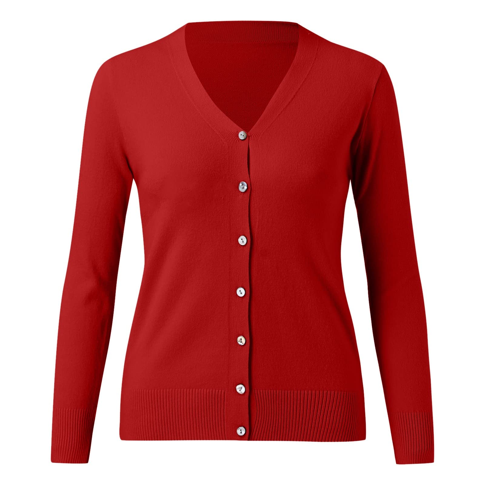 トップス andequal unique button cardigan red Amazon.com: Women's Cardigans Womens Vintage Shawl Collar